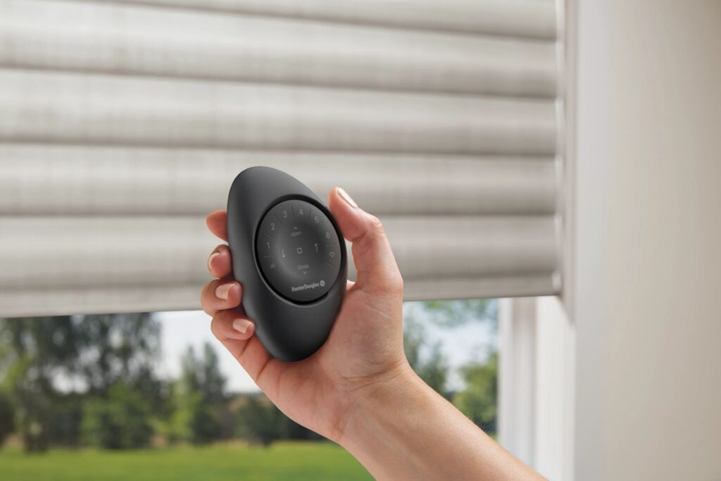 remote control used to operate a shade