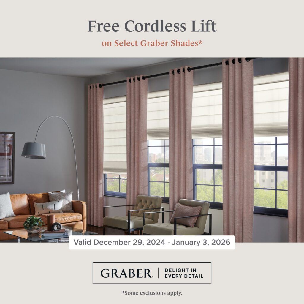 Graber Free Cordless Lift on Select Graber Shades