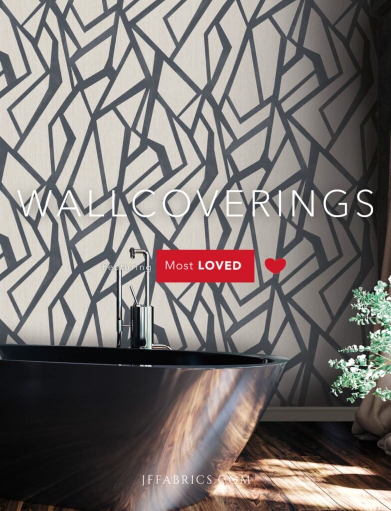 Wallcovering lookbook by JF Fabrics available at Superblinds in Winnipeg