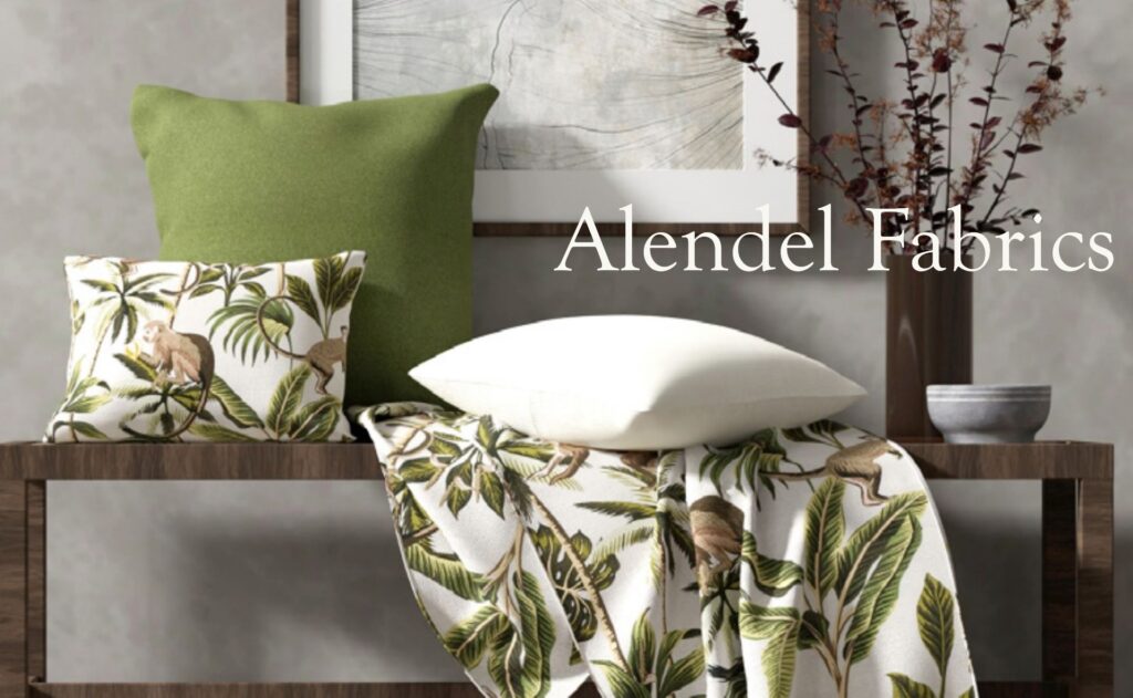 Luxury Alendel fabrics for custom drapery, bedding, and upholstery, featuring a 10% savings during February. Window Covering Promotions Winnipeg