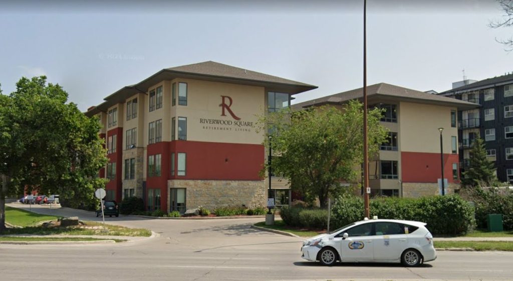 Professionally installed window blinds by Superblinds at Riverwood Square in Winnipeg.